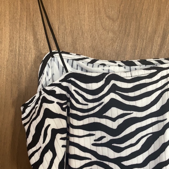 Relisted Rue21 top zebra print ribbed crop top cropped casual summer retro XL jr - Picture 6 of 15